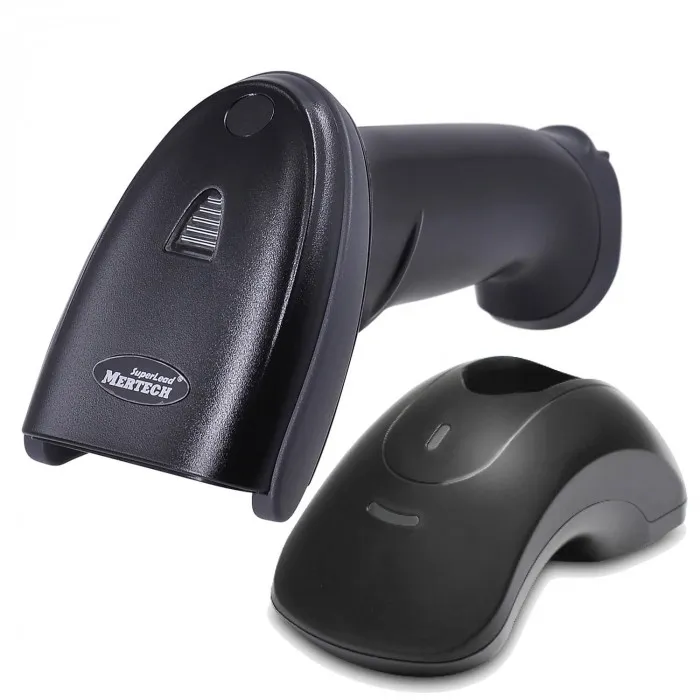 Сканер штрих-кода беспроводной MERTECH CL-2210 BLE Dongle P2D USB, черный с подставкой