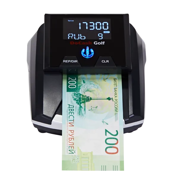 детектор банкнот docash golf rub автоматический, без акб