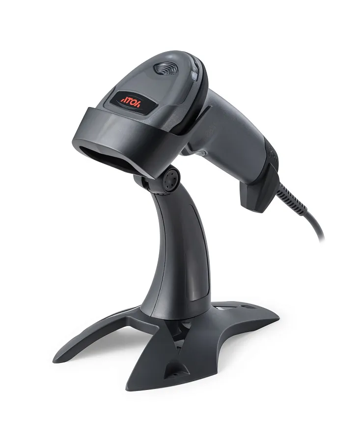 Сканер штрих-кода АТОЛ SB 2108 Plus, USB, серый, с подставкой