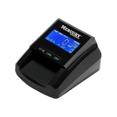 На фото – детектор банкнот Mercury D20 Flash с АКБ