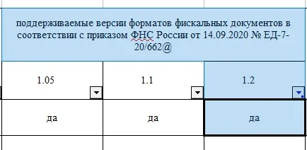 Фильтруем в реестре ККТ только те, которые поддерживают ФФД 1.2