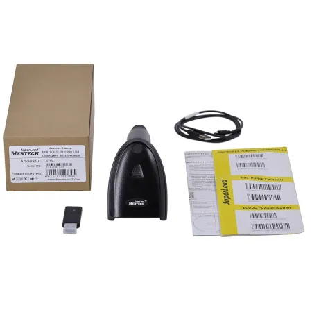 сканер штрих-кода беспроводной mertech cl-2210 ble dongle p2d usb, черный