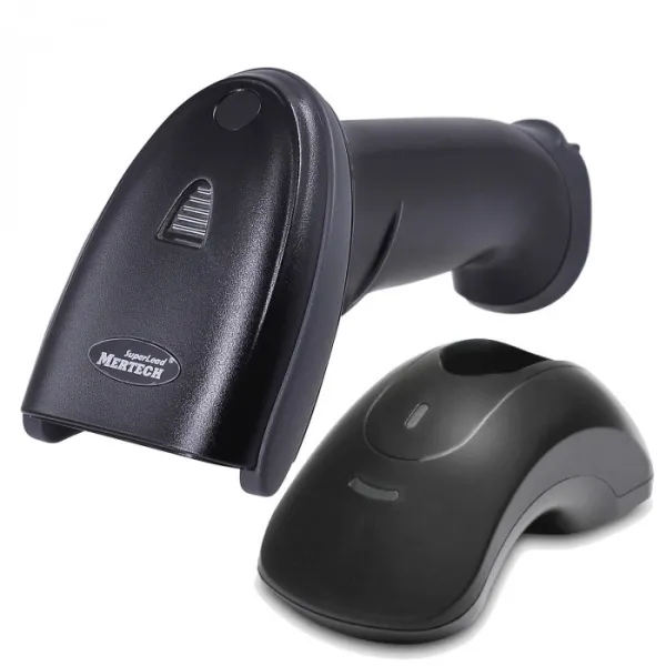 Сканер штрих-кода беспроводной MERTECH CL-2210 BLE Dongle P2D USB, черный с подставкой