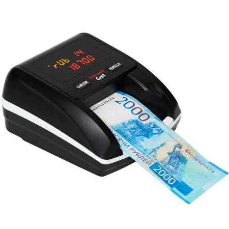 детектор банкнот docash golf rub автоматический, с акб