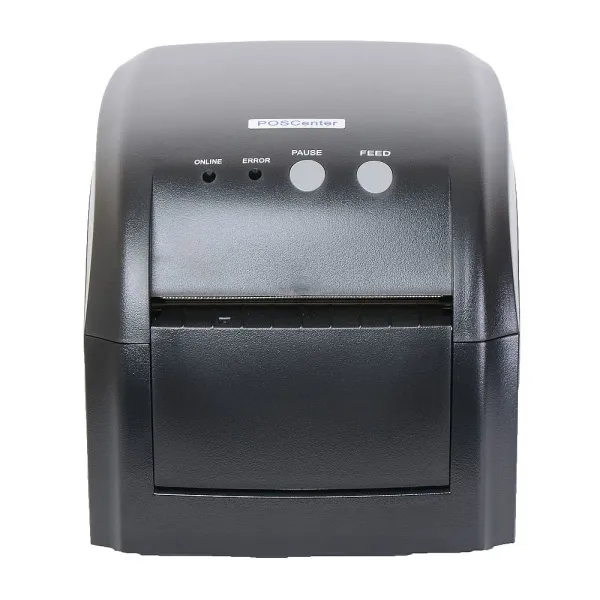 принтер этикеток poscenter pc-80use, термо, 203dpi, usb, ethernet, rs232, черный с отделителем