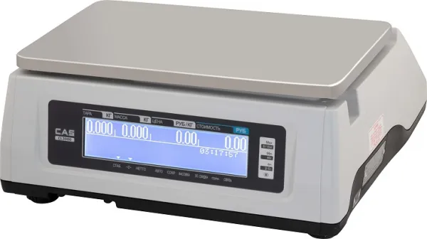 весы с печатью этикетки cas cl-3000-06b