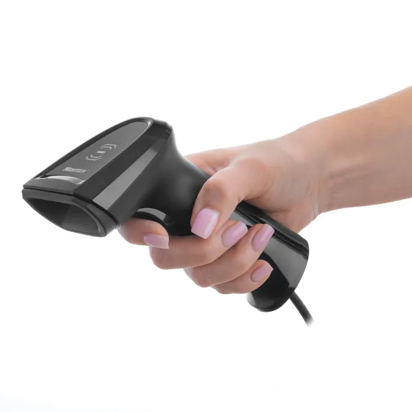 проводной сканер штрих-кода mertech ns031 ai 2core p2d usb, usb эмуляция rs232 черный