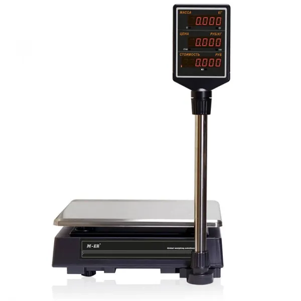 весы торговые m-er 327acp-32.5 с акб (со стойкой) led