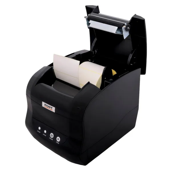 принтер этикеток fort ft-365b (термо, 203dpi, usb) черный