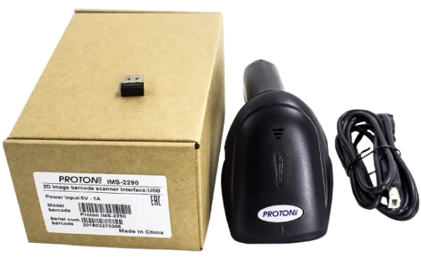 сканер штрих-кода беспроводной proton ims-2290, 2d, bt, usb, (черный)