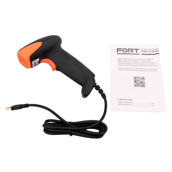 сканер штрих-кода fort ft-2020u тукан usb черный