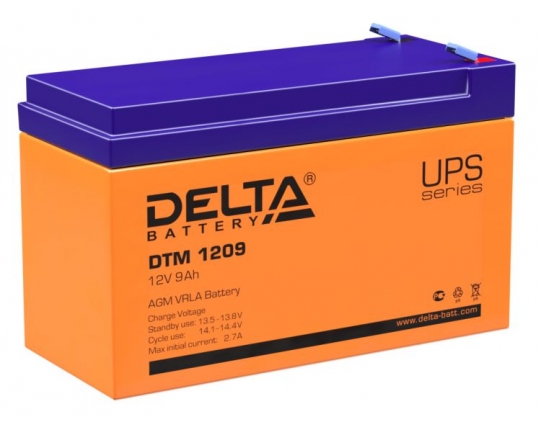 Аккумулятор 12V 9Ah, DELTA DTM 1209