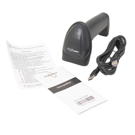 сканер штрих-кода poscenter hh 2d2 hd, usb, черный