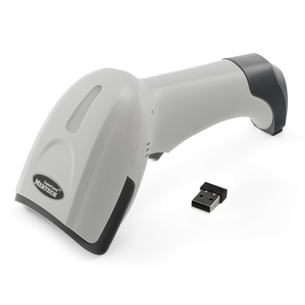 Беспроводной сканер штрих-кода MERTECH CL-2320 HR BLE SPP Dongle P2D USB white